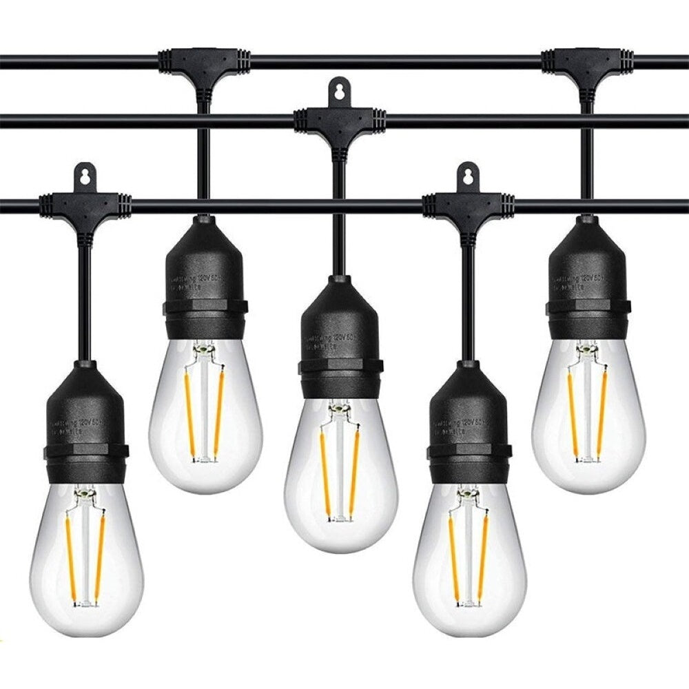 Outdoor Festoon Light String Lights 15M 15 LED Bulbs