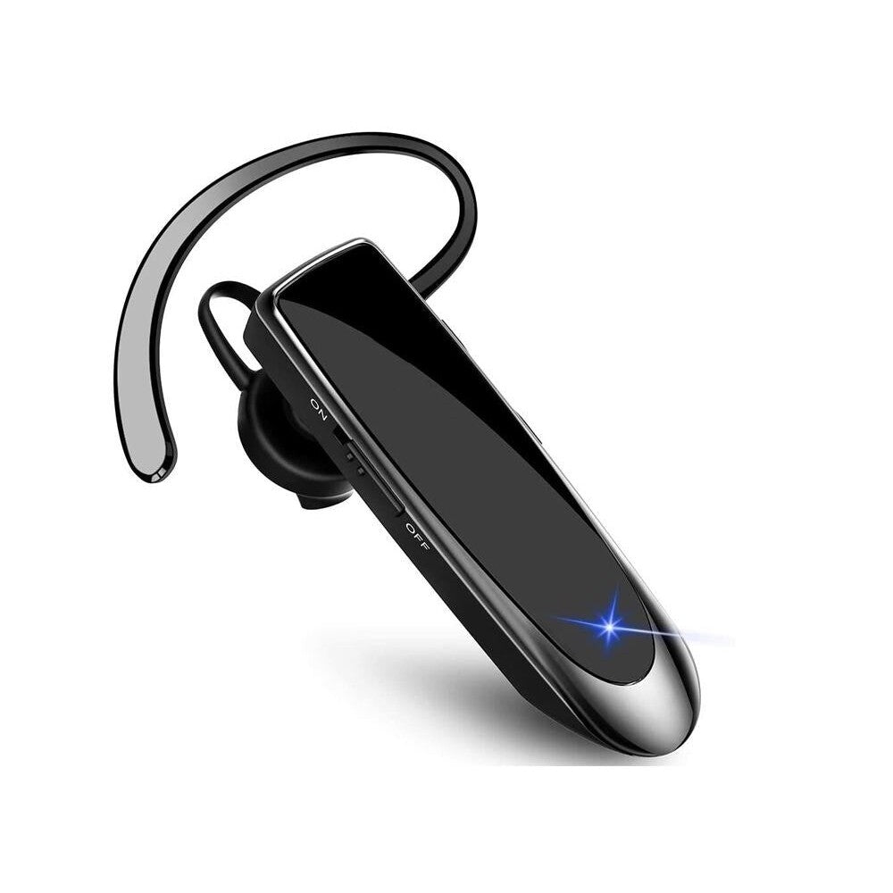 Wireless headset showing adjustable 360 degree ear hook