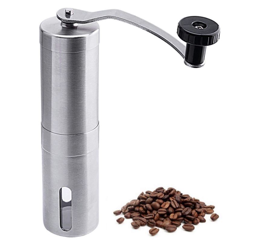Coffee grinder ceramic burr mill inside view