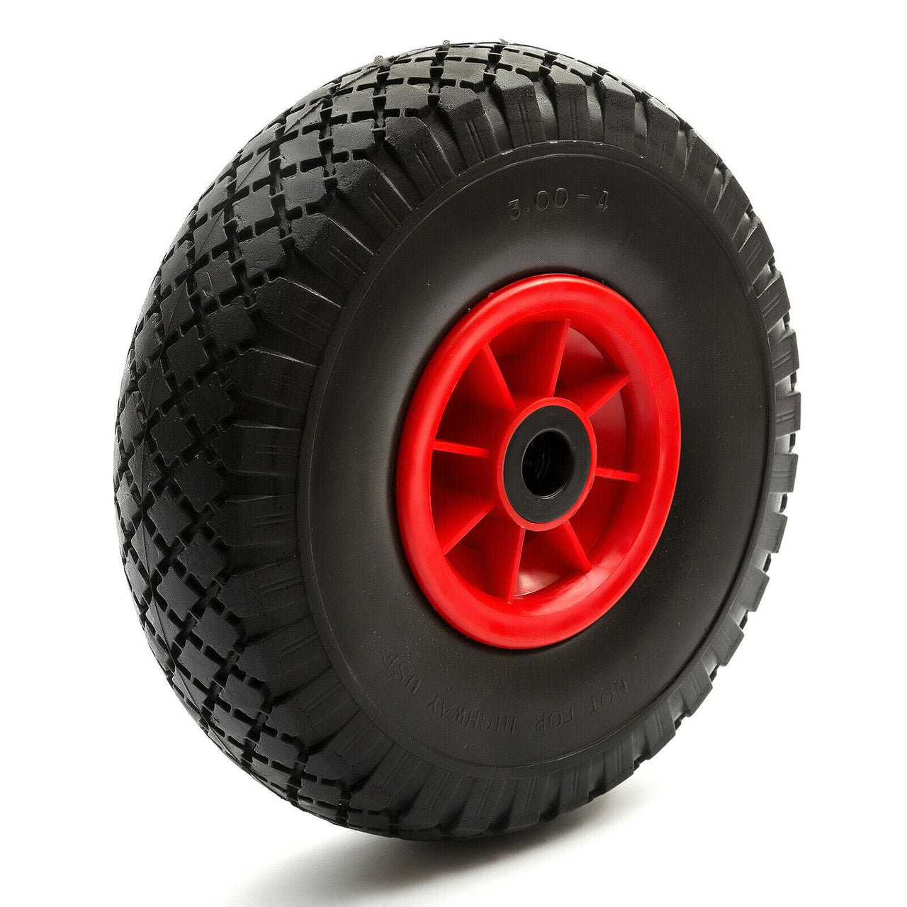 PU tyre wheel with 300-4 size marking