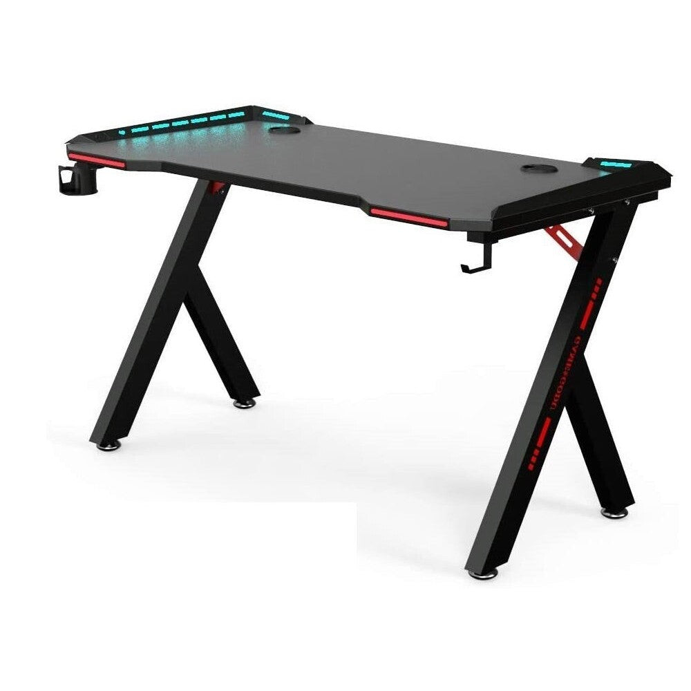 Gaming desk table 120cm R-shape frame