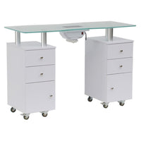 Thumbnail for Manicure table with fan spacious 120x50cm workspace