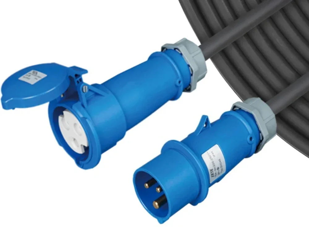 Camping lead cable label with specifications