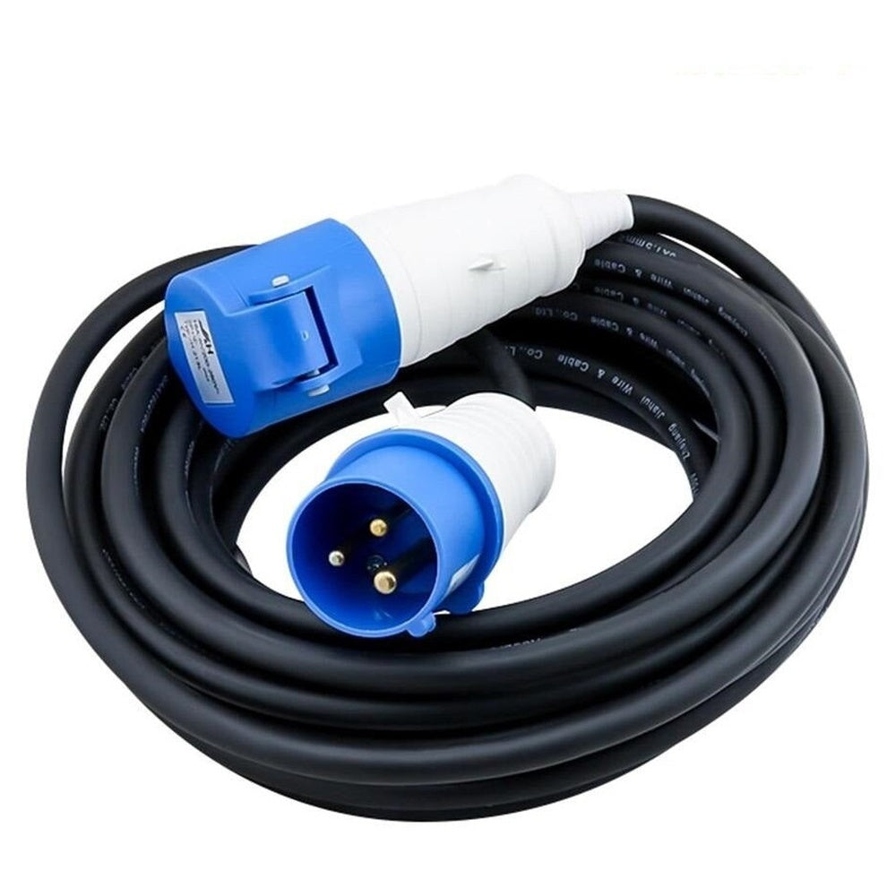 Extension lead cable label and rating