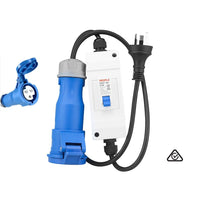 Thumbnail for 10 amp 3 pin wall socket plug on caravan extension cable