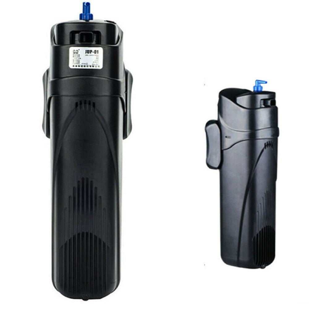 Filter pump installed inside fish tank
