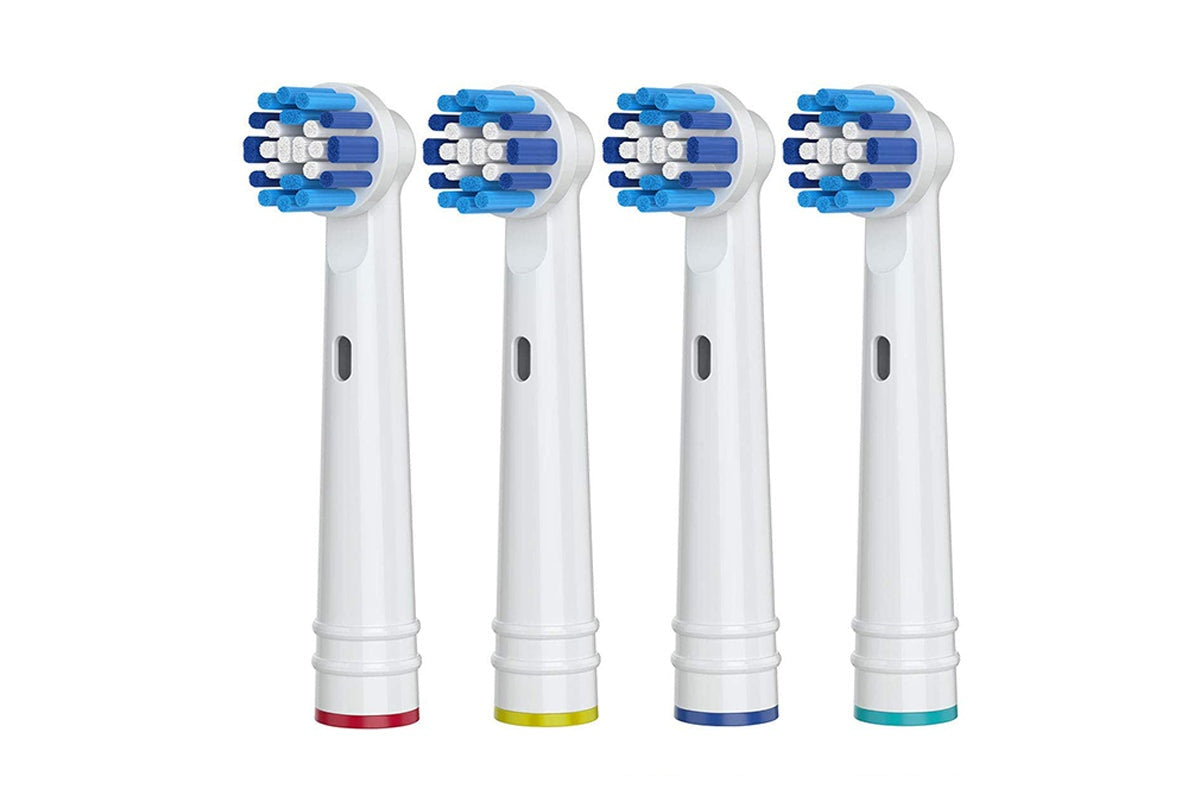 Pack of four replacement electric toothbrush heads