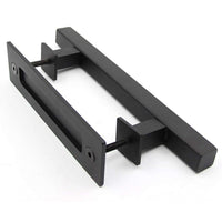 Thumbnail for barn door handle square black