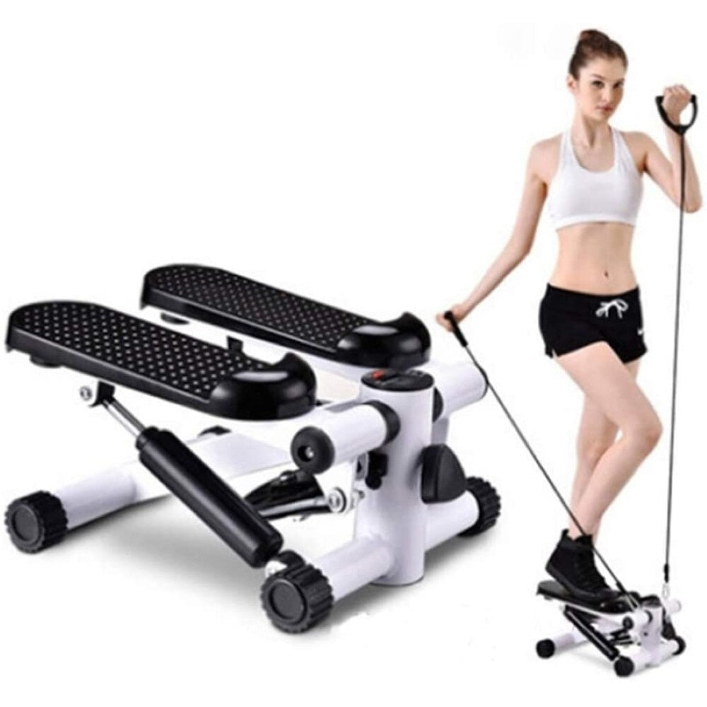 Side view of compact fitness stepper