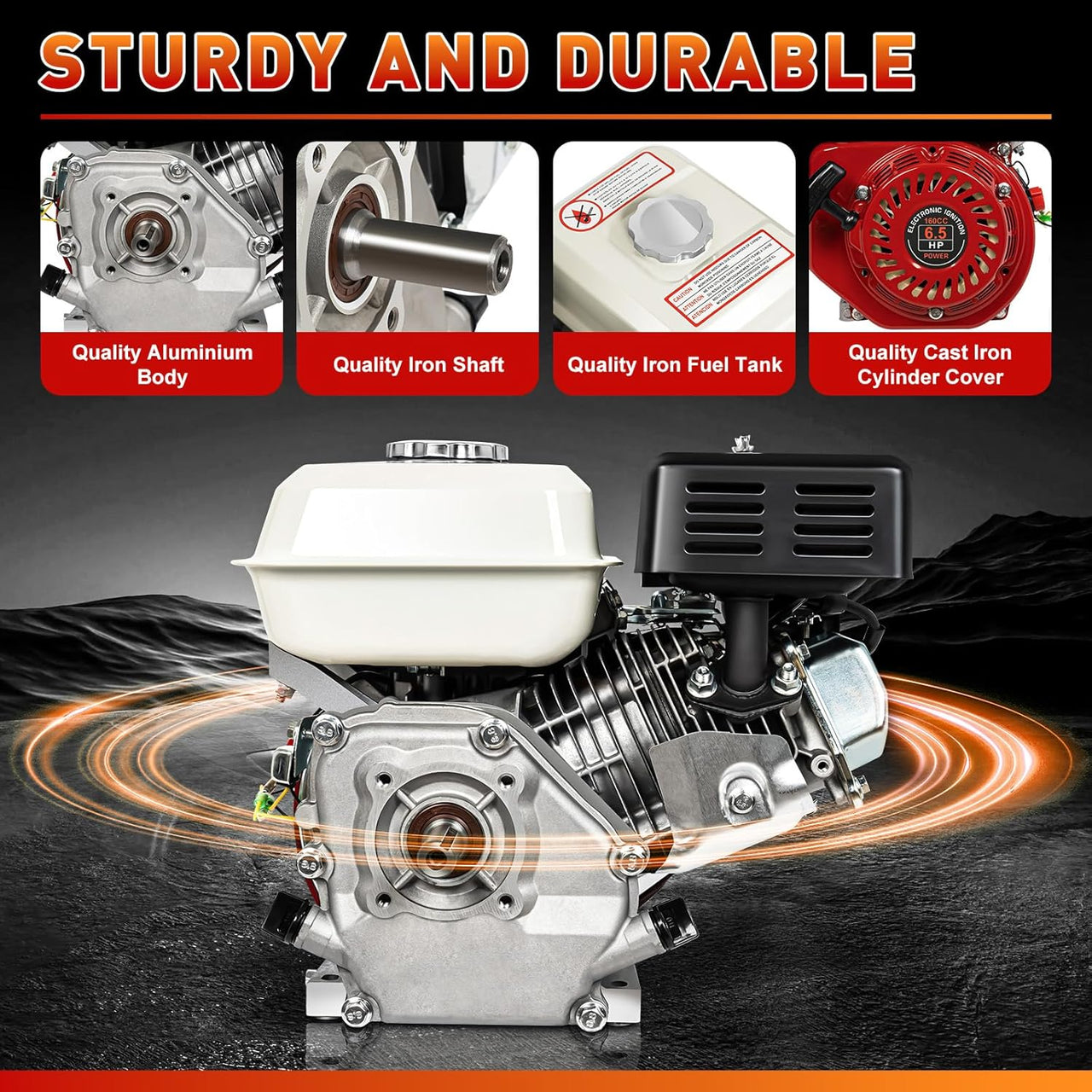Petrol Engine 3.6L 6.5HP 196cc 4 Stroke