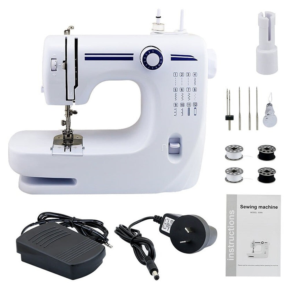 Multi-function sewing machine with white ABS body