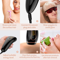 Thumbnail for IPL Hair Removal System, Permanent Painless 999,999 Flashes
