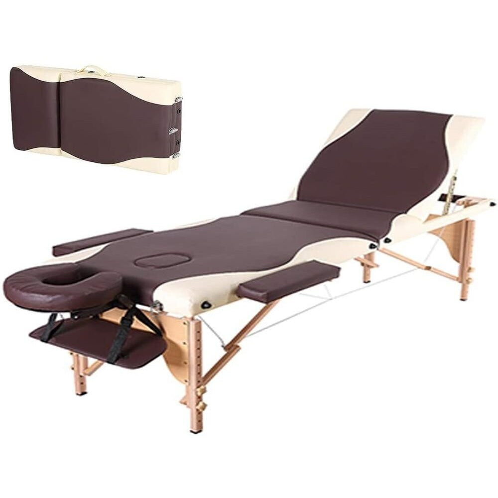 Massage table with adjustable height mechanism