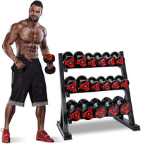 Thumbnail for 3-Tier Dumbbell Rack for Home Gym