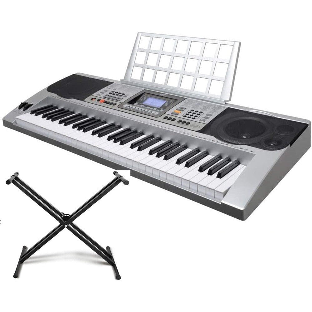 Electronic keyboard piano 61 keys with X shaped stand