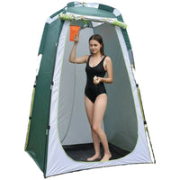 Thumbnail for Camping shower tent entrance with zip closure