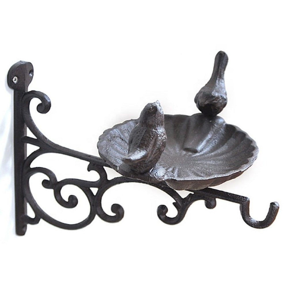 Cast Iron Rustic Brown Two Birds Bath