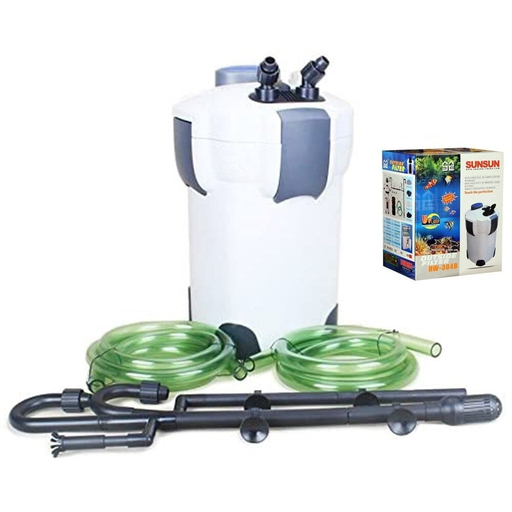 Aquarium filter external canister with UV light