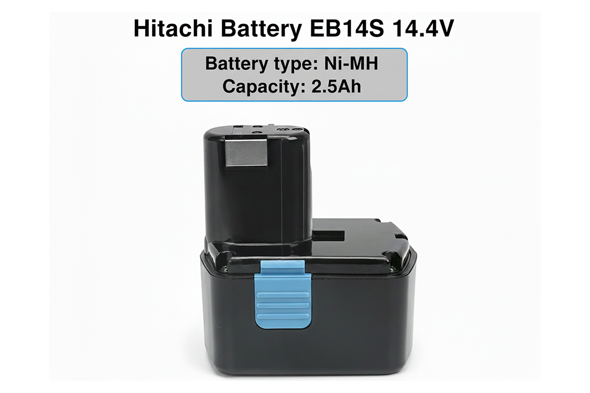 Battery showing label with voltage and capacity