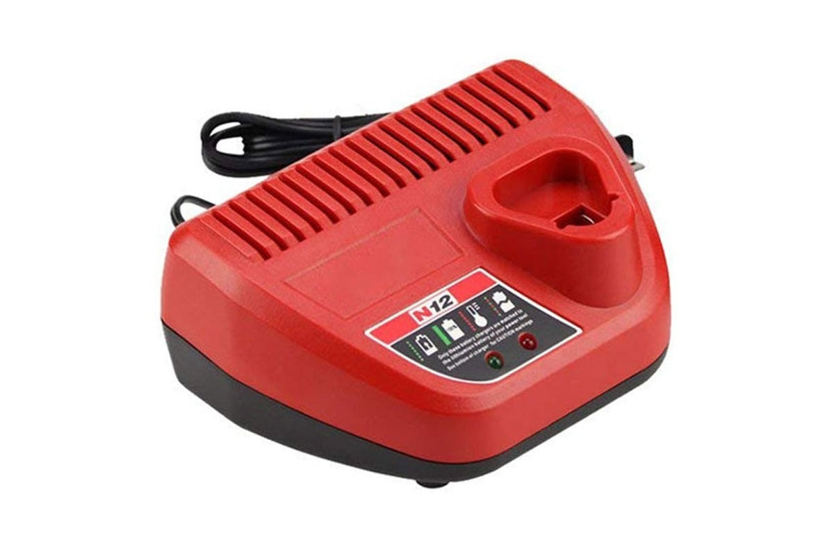 M12 charger showing easy-load design