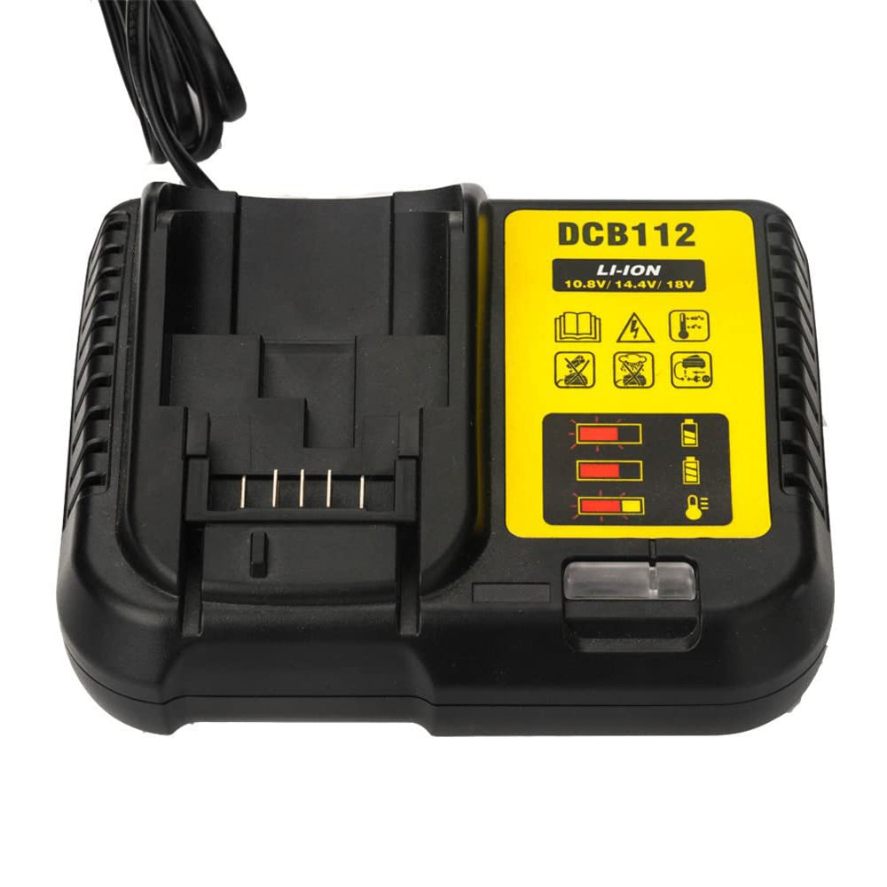 Charger connected to Dewalt battery
