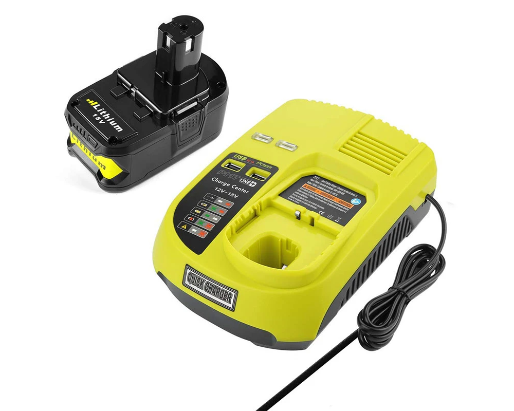 RYOBI 18V 3Ah Battery and Ryobi Battery Charger Compatible Replacement