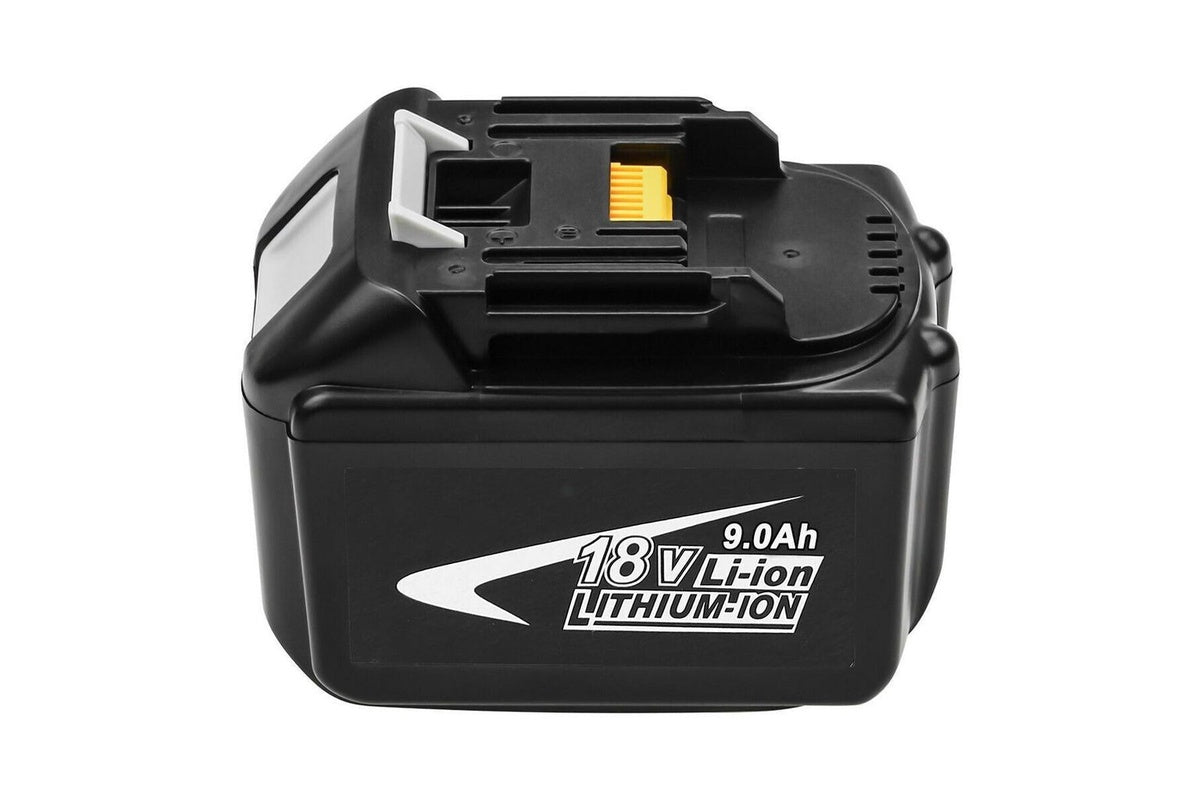 Makita battery pack held in hand for size