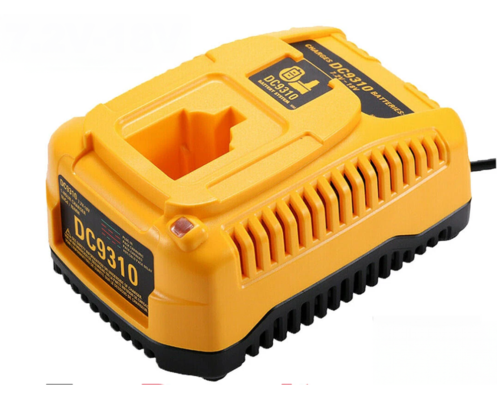 Charger connected to Dewalt battery for charging