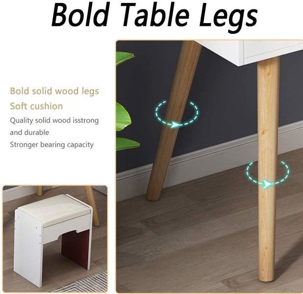Ergonomic dressing table handle detail