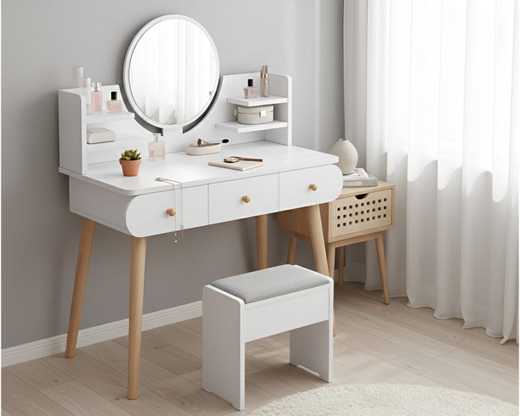 Dressing table used as writing desk