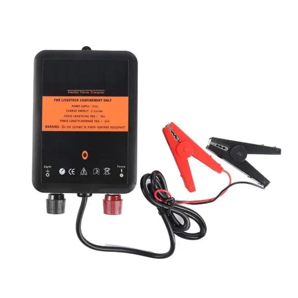 Electric fence energiser unit with ASA plastic case