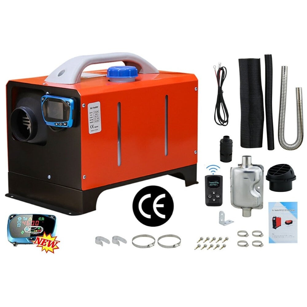 8KW diesel air heater red and black unit