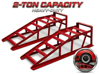 Thumbnail for Car Ramps Pair 2000kg Ramp Red