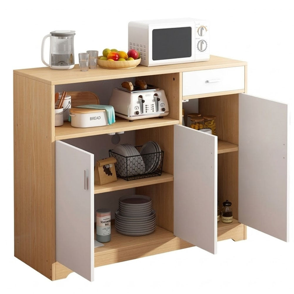 Kitchen cabinet drawer in dining room setting