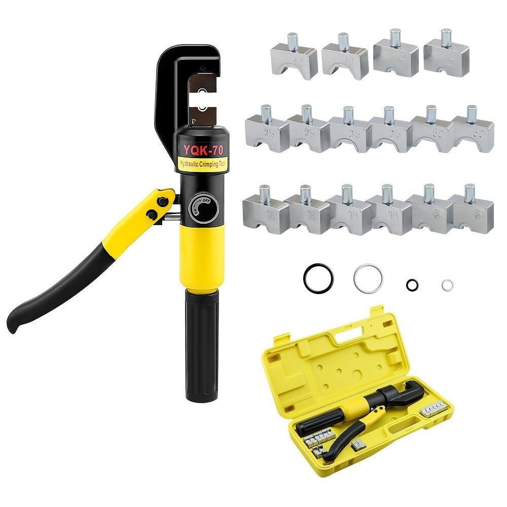 Hydraulic crimper with compact dimensions