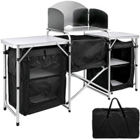 Thumbnail for Camping kitchen table portable aluminium surface