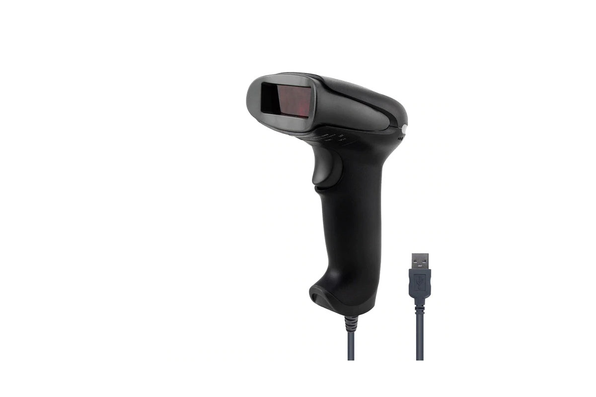 Barcode scanner with stainless steel cradle