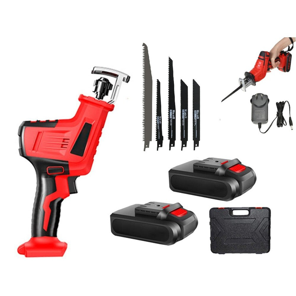 48V cordless reciprocating saw with LED light on