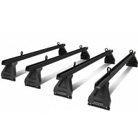 Thumbnail for Car roof racks cross bar gutter mount 2 bars black finish