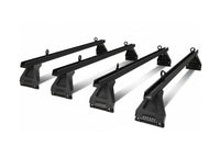 Thumbnail for Close-up of black mounting legs and aluminium bars