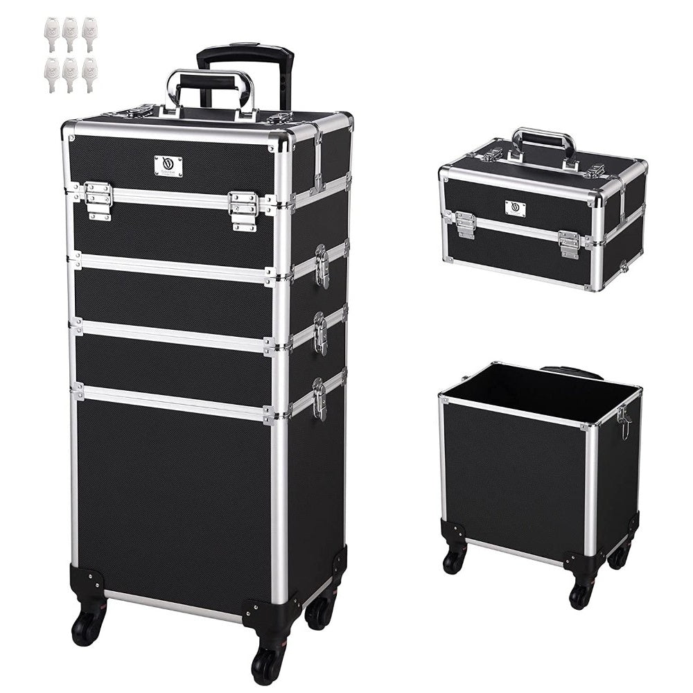 Cosmetic trolley showing handle and wheels