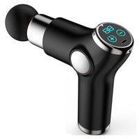 Thumbnail for Black massage gun resting on table surface