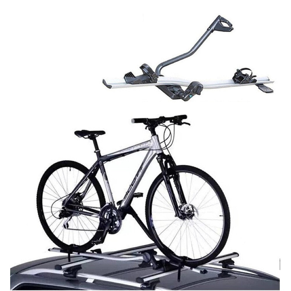 Car roof bike rack carrier silver aluminium