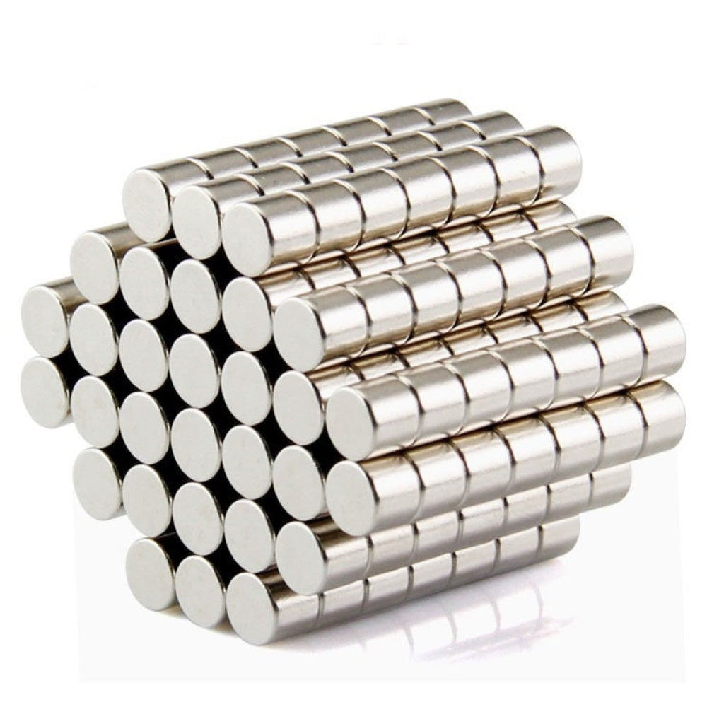 Neodymium magnets 10mm x 10mm 20 pack top view