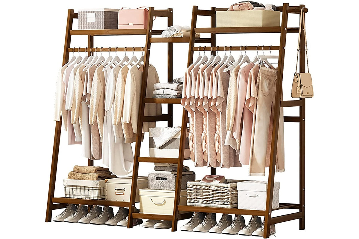 Bamboo Wardrobe Clothes Rack