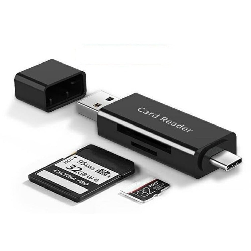 USB-C card reader for data transfer