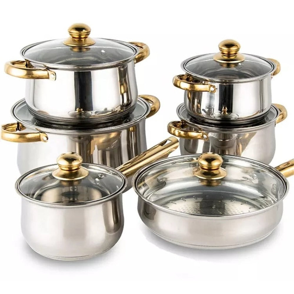Cookware set showing lightweight 05mm thickness