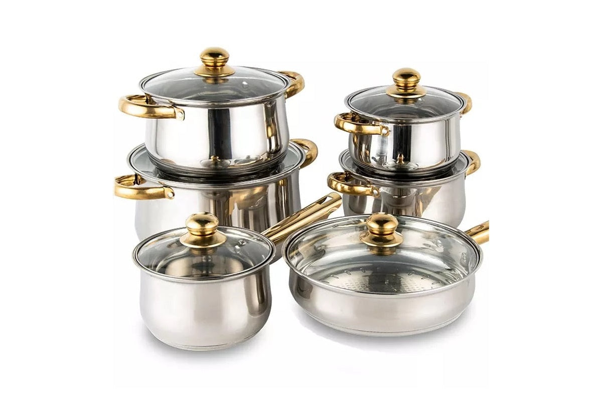 Cookware set showing lightweight 05mm thickness