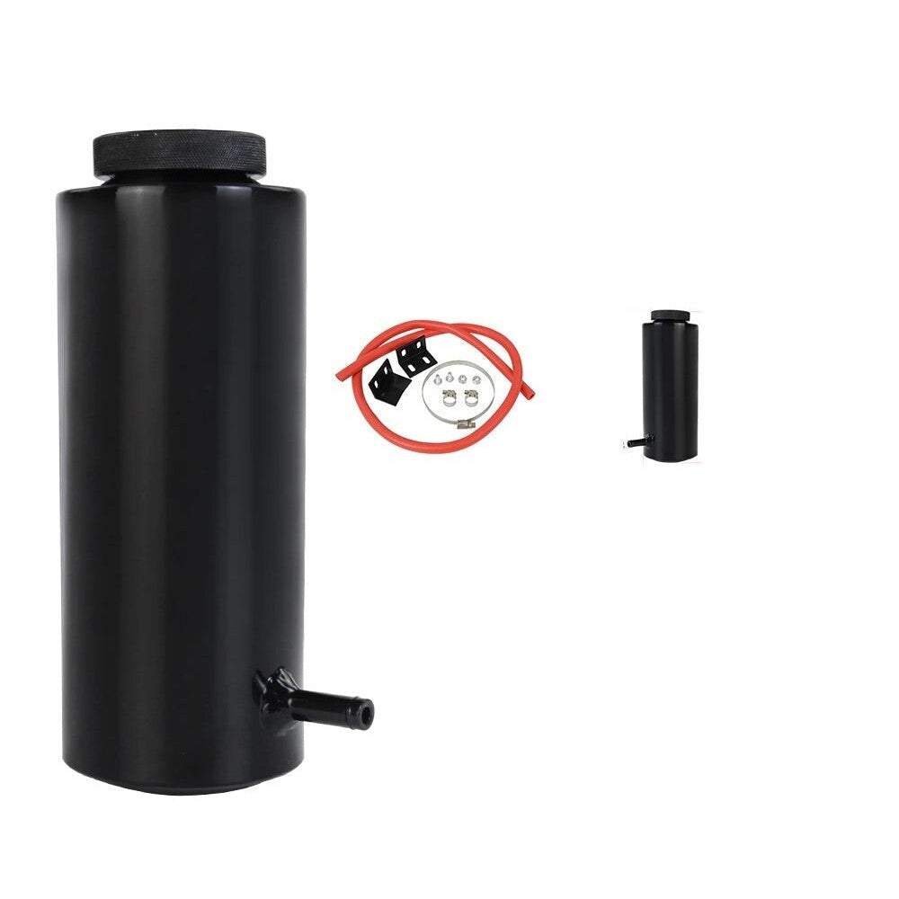 Radiator overflow tank with universal fit design