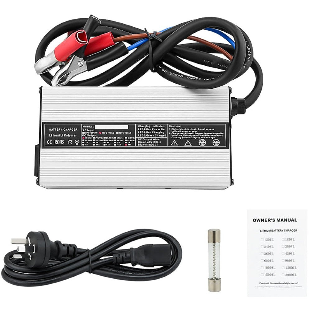 Charger placed on workshop bench